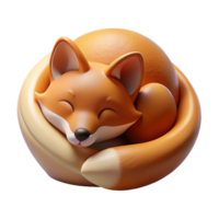 extraordinary rustic A sleeping fox curled up in a den, soft lighting, peaceful mood, photorealistic style genuine png