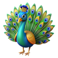 wonderful abstract A colorful peacock displaying its feathers, vibrant plumage, close-up, photorealistic style high resolution png