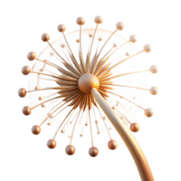 magnificent rustic A spiral of dandelion seeds detaching from the seedhead in a gentle breeze, lit by golden hour sunlight. Dreamlike style exclusive png