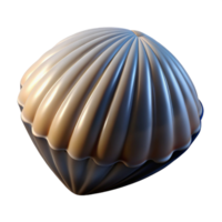 wonderful traditional A single, perfect seashell on a black sand beach, reflecting the light. Soft, diffused lighting 4K png