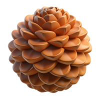 elegant abstract A single, perfect pine cone, intricate scale details. Soft, diffused lighting authentic png