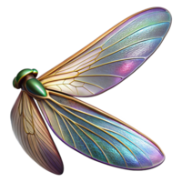elegant creative A close-up of a dragonfly's wing, iridescent colors and intricate venation. Macro photography, backlighting 4K png