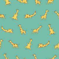 Giraffe Seamless Pattern Background for Print Fabric Surface Fashion Wrapping vector