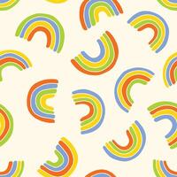 Rainbow Seamless Pattern Background for Surface Print Fabric Fashion Wrapping vector