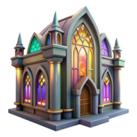 elegant artistic A towering Art Nouveau library, stained glass windows casting colorful light, intricate details, illustrative style high resolution png