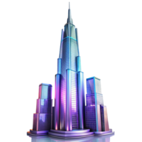 serene creative A towering skyscraper made entirely of glass, reflecting the city skyline, vibrant, dynamic lighting, photorealistic style premium png