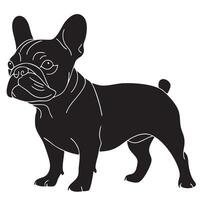 silhouette of dog stands proudly, showcasing its distinctive features and playful nature. This logo captures essence of beloved pet, perfect for branding or design vector
