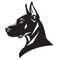 sleek and powerful logo featuring profile of dog, showcasing its strong features and alert expression. This design captures essence of loyalty and strength in minimalist style vector