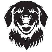 detailed logo featuring smiling dog with fluffy coat, showcasing its friendly expression and inviting demeanor. This design captures essence of loyalty and companionship vector