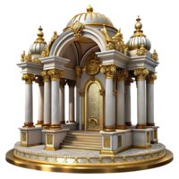 magnificent modern An ornate Baroque palace, intricate gold details and marble columns, dramatic lighting, digital painting 4K png