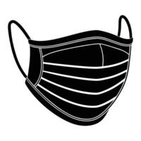 a black and white illustration of a mask vector