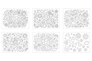 Abstract Sketch Set Hand Drawn Arrows, Spiral Lines, and Grunge Brushes vector