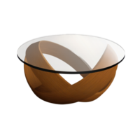 Modern decorative bowl with unique twisted design and glass top clip art on a transparency background png