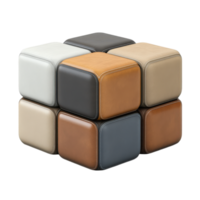 Modular storage cubes in neutral colors for versatile organization clip art on a transparency background png