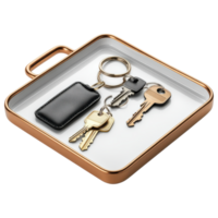 Small decorative tray for keys and accessories, stylish and functional. clip art on a transparency background png