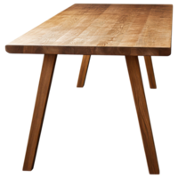 Scandinavian wooden dining table with sleek design and sturdy legs clip art on a transparency background png