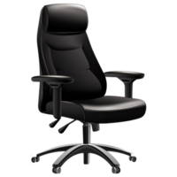 High back ergonomic office chair with adjustable features and sleek design clip art on a transparency background png