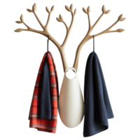 Contemporary coat rack with unique shape and stylish design clip art on a transparency background png