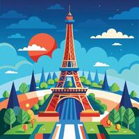 eiffel tower, symbol of the city of Paris vector