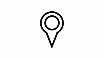 Modern Location pin animated icon - motion design video