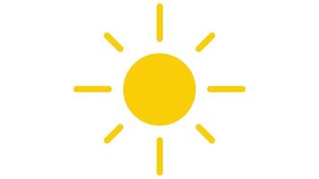 Sun with rotating sun flares icon animation video