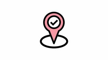 Modern location pin animated icon - navigation motion design video