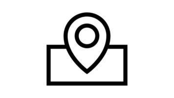 Modern Location pin icon - location and navigation motion video