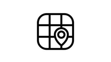 Location application animated icon - location and navigation motion design video