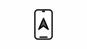 Modern location pin icon - navigation motion design video