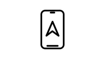 Location direction animated icon - location and navigation motion design video