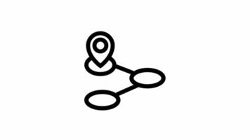 Modern Location pin direction - location and navigation motion design video