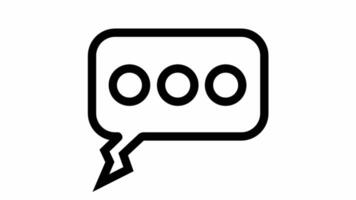 Chat or conversation bubble animated icon - Conversation bubble icon animation video
