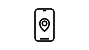 Location target animated icon - navigation motion design video