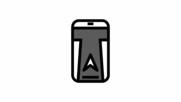 Modern GPS location animated icon - navigation motion design video