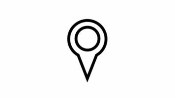 Location pin icon - location and navigation motion video