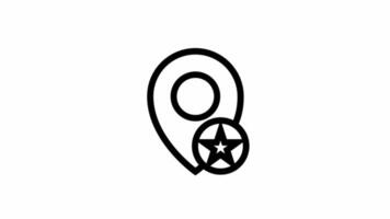 Modern favorite Location icon - location and navigation motion design video