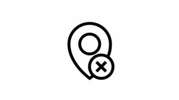 Modern location not found animated icon - location and navigation video