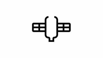 Modern Location satellite animated icon - location and navigation motion design video
