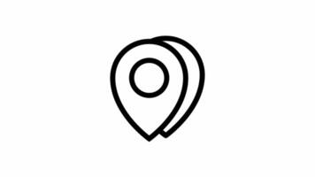 Modern location pin icon - location and navigation motion design video