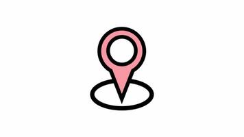 Modern GPS location animated icon - navigation motion design. video