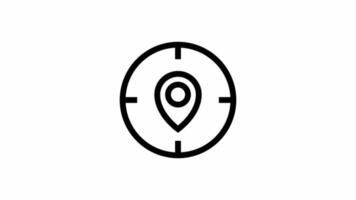 Location target animated - location and navigation motion design video
