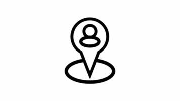Modern personal Location pin animated icon - location and navigation motion video