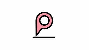 GPS location pin animated icon - navigation design video