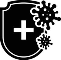 Immune system icon. Bacteria protection icon. Antibacterial protection shield symbol. Immune system defence concept vector