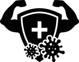 Immune system protection icon isolated on white background vector
