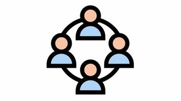 Agile and teamwork symbol - Agile, teamwork icon symbol video