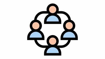 Agile and teamwork symbol - Agile, teamwork icon symbol. video