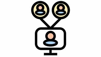 Agile and teamwork symbol - icon symbol video