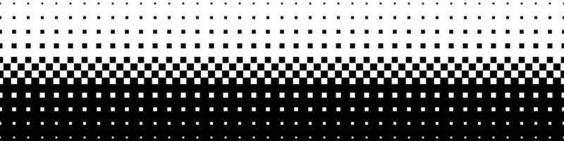 Design elements template. Monochrome geometric line. Minimal horizontal banners background, Geometric square black and white halftone gradients. Diminishing squares in staggered order vector