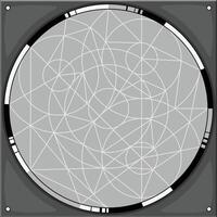 Control radar screen. HUD ui of control system, navigation and tracking display. Futuristic interface military search system vector